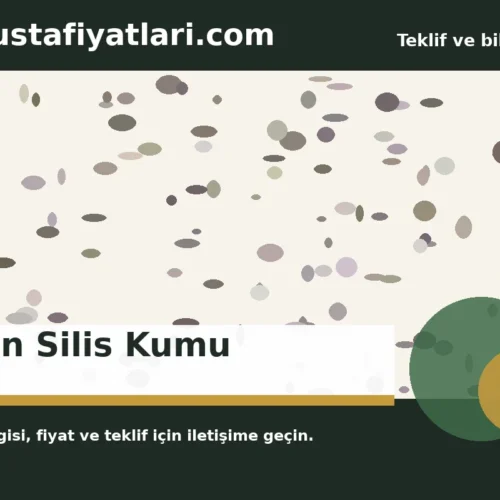 Kalın Silis Kumu - Harpuşta Fiyatları
