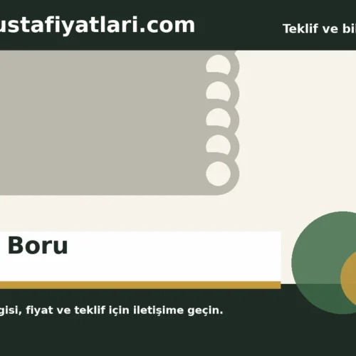 Büz Boru - Harpuşta Fiyatları