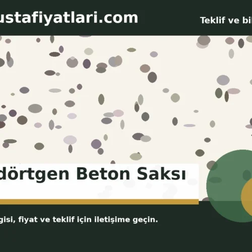 Dikdörtgen Beton Saksı - Harpuşta Fiyatları