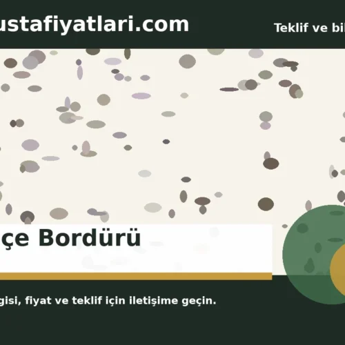 Bahçe Bordürü - Harpuşta Fiyatları