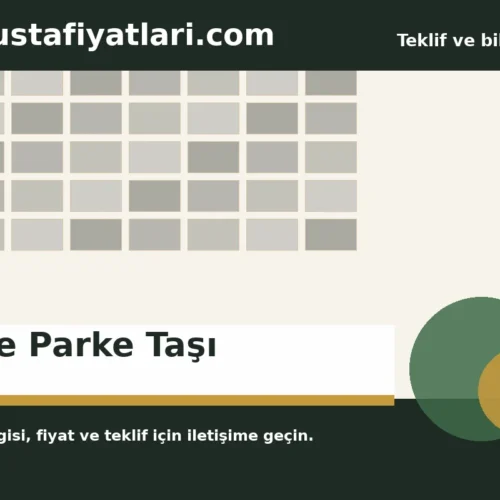 Kare Parke Taşı - Harpuşta Fiyatları
