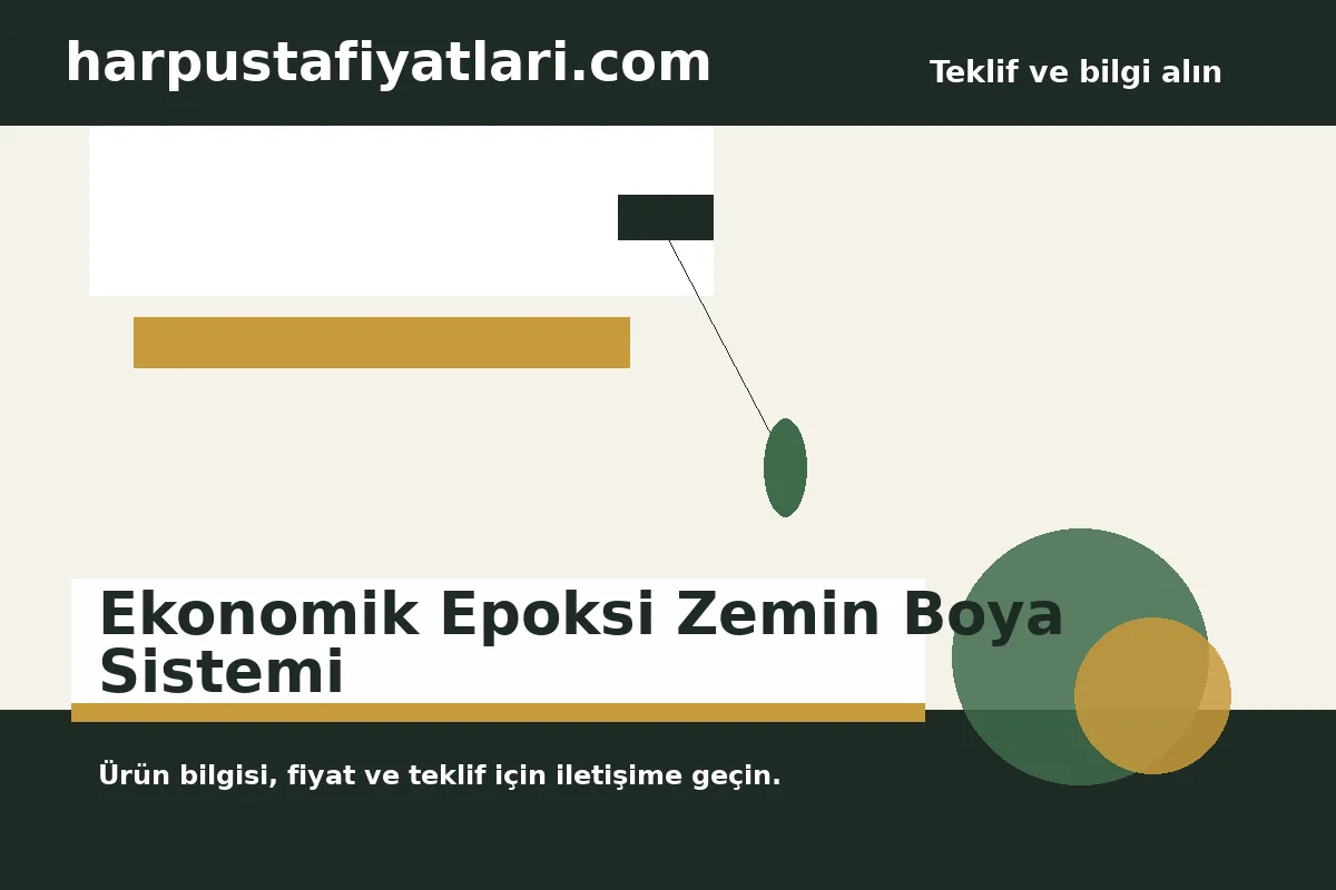 Ekonomik Epoksi Zemin Boya Sistemi - Harpuşta Fiyatları