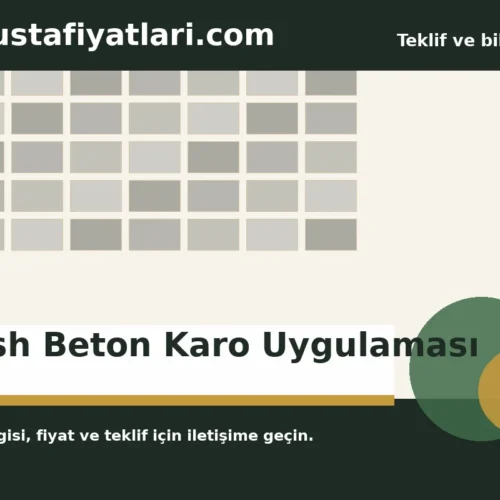 Wash Beton Karo Uygulaması - Harpuşta Fiyatları