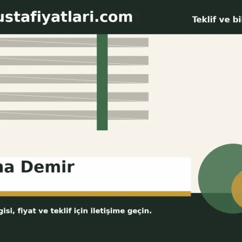 Lama Demir - Harpuşta Fiyatları