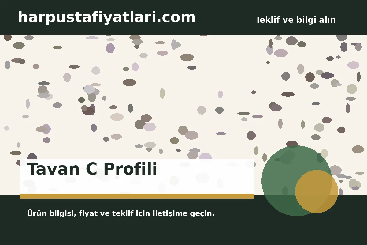 Tavan C Profili ürün banner