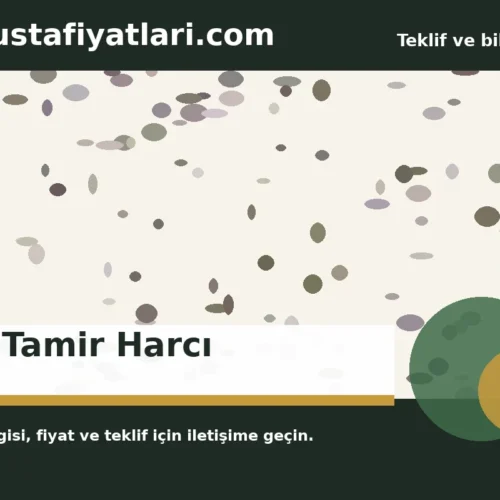 Taş Tamir Harcı - Harpuşta Fiyatları