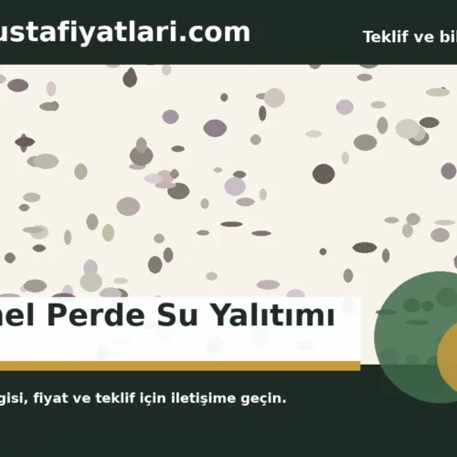 Temel Perde Su Yalıtımı - Harpuşta Fiyatları
